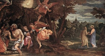 パオロ・ヴェロネーゼ Painting - Ch Renaissance パオロ・ヴェロネーゼの洗礼と誘惑